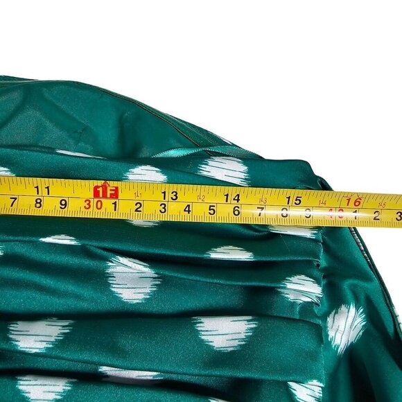 Hutch Polka Dots Strapless Pleated Blouse Back Zip Tie Back Stretch Womens 6 NWT - Picture 15 of 16